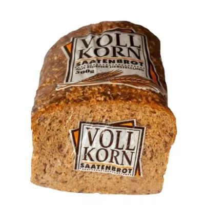 Vollkornbrot aus Samen, Dinkel und Roggen.